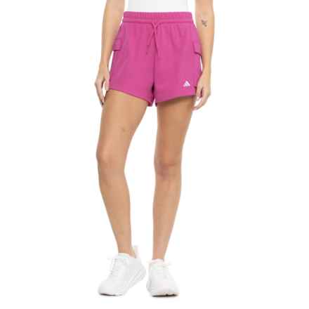 adidas Soft Luxe French Terry Shorts in Fuchsia