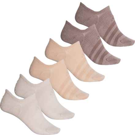 adidas Superlite 3.0 No-Show Socks - 6-Pack, Below the Ankle (For Women) in Wonder Beige/Magic Beige/Trace Brown