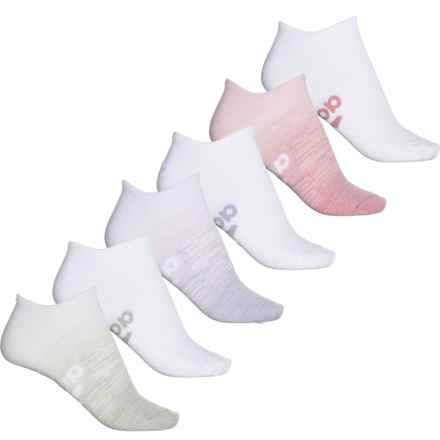 adidas Superlite Badge of Sport 2.0 No-Show Socks - 6-Pack, Below the Ankle (For Women) in White/Linen Green/Silver Green