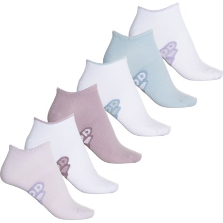 adidas Superlite Classic No-Show Socks - 6-Pack, Below the Ankle (For Women) in White/Shiny Preloved Fig/Shiny Wonder Blue