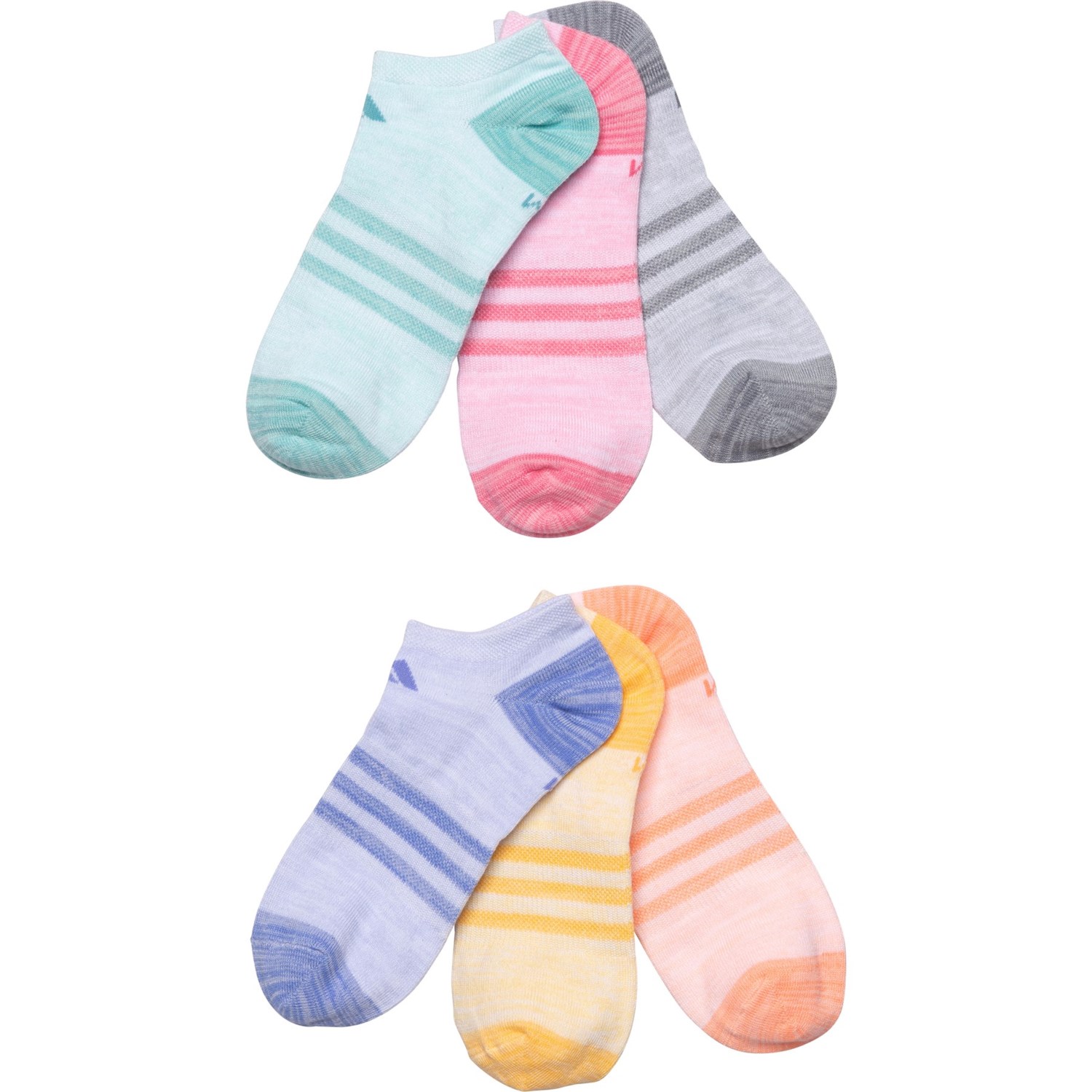 Adidas Superlite Linear Logo Socks - 6-Pack, Ankle (For Girls)