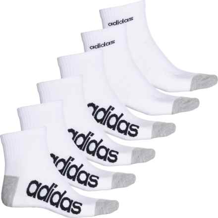 adidas Superlite Linear Socks - 6-Pack, Ankle (For Men and Women) in White/Black/Grey