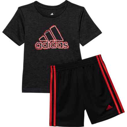 adidas Toddler Boys Graphic T-Shirt and Shorts Set - Short Sleeve in Black