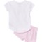 5AHHP_2 adidas Toddler Girls C Graphic T-Shirt and Three-Stripe Woven Shorts Set - Short Sleeve