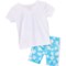 5AHHT_2 adidas Toddler Girls T-Shirt and AOP Bike Shorts Set - Short Sleeve