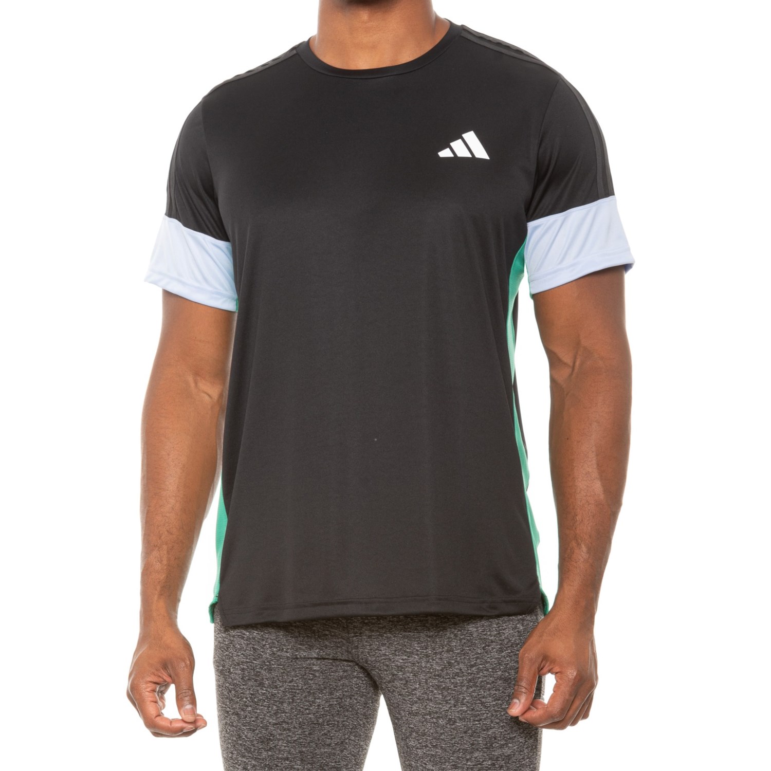 adidas Training Color-Block 3-Stripes T-Shirt - Short Sleeve - Save 72%