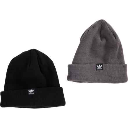 adidas Trefoil Beanie - 2-Pack in Black/Black/Granite Grey Black