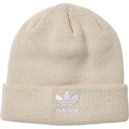 adidas Trefoil Beanie in Alumina Heather/White