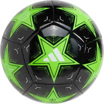 adidas UEFA Champions League Soccer Ball - Size 5 in Solar Green/Black - Closeouts