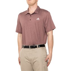 adidas Ultimate365 2.0 Heather Polo Shirt - Short Sleeve in Quiet Crimson