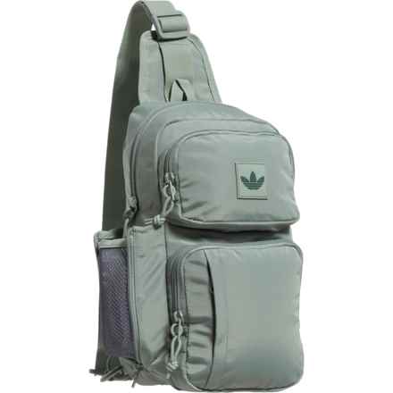 adidas Utility 4 Sling Bag in Silver Green/Collegiate Green