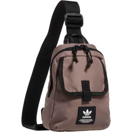 adidas Utility Mini Sling Bag in Trace Brown/Black/White