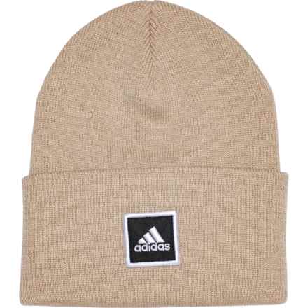 adidas Wide Cuffed Beanie (For Men) in Wonder Beige/Black/White