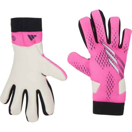 adidas X GL League Goalkeeper Gloves (For Boys and Girls) in Team Shock Pink/White