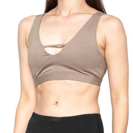 adidas Yoga Luxe Studio Sports Bra - Low Impact in Chalky Brown