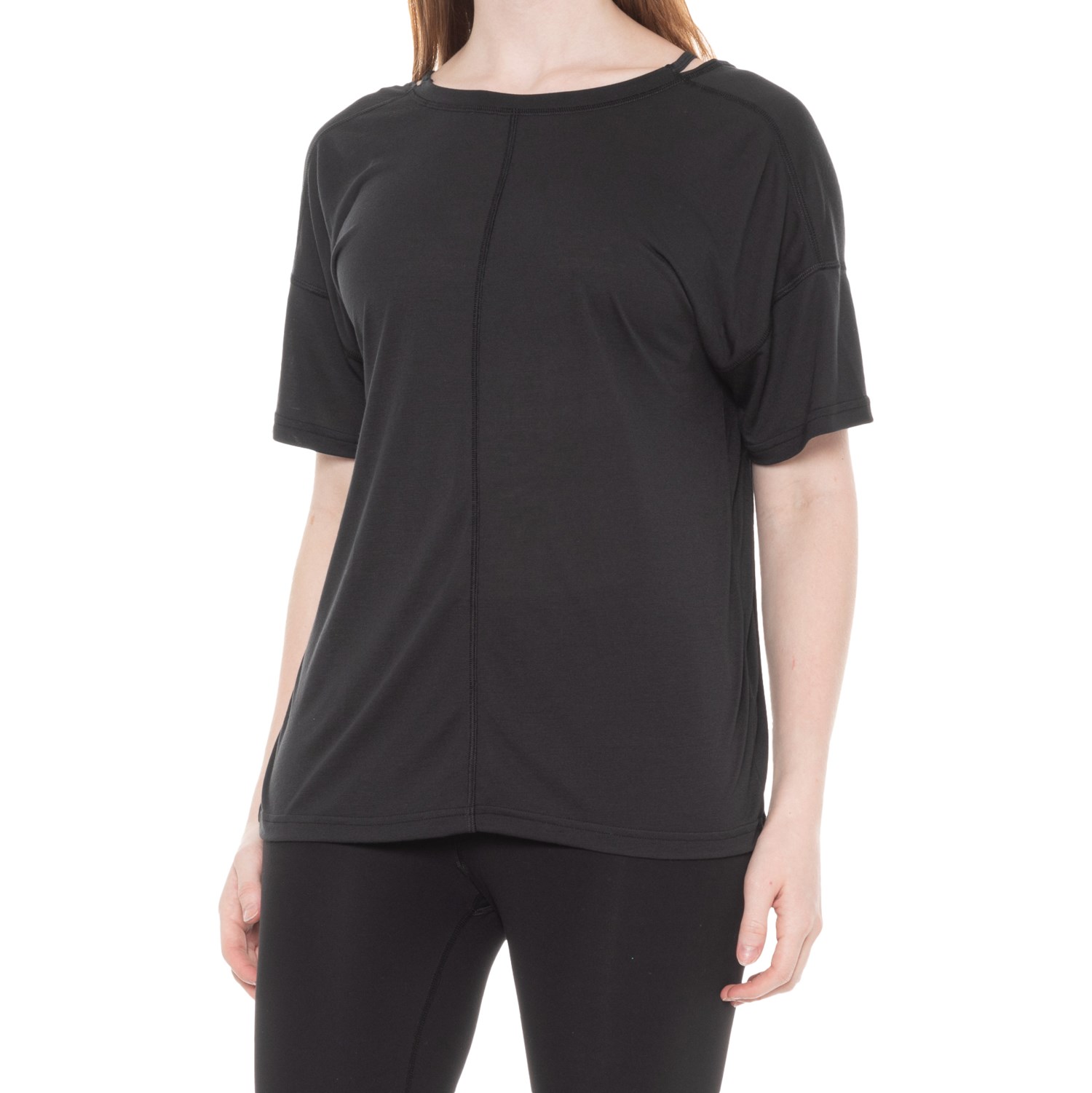 adidas Yoga Studio Oversized Tee - Black, Women's Yoga