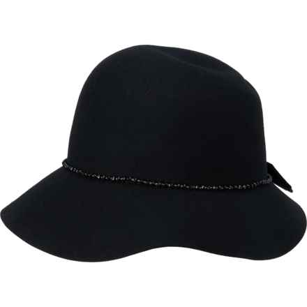Adora Wool Felt Bucket Hat in Black