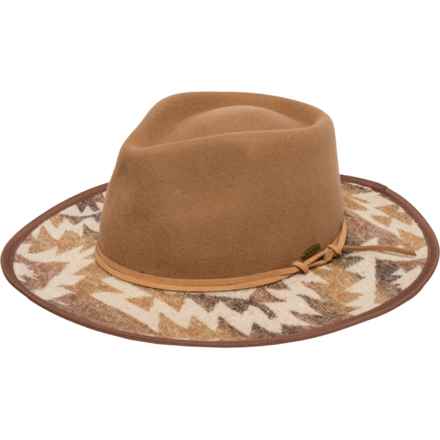 Adora Wool Felt Patterned Safari Hat (For Women) in Brown