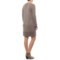 408YG_2 Adrienne Vittadini Dress with Pockets - Crew Neck, Long Sleeve (For Women)