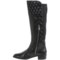 157PJ_4 Adrienne Vittadini Keith Quilted Knee High Boots - Leather (For Women)