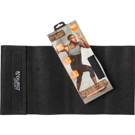 Aduro Sport Adjustable Sweat Waist Trimmer Slimmer Belt - 60x12” (For Men) in Black