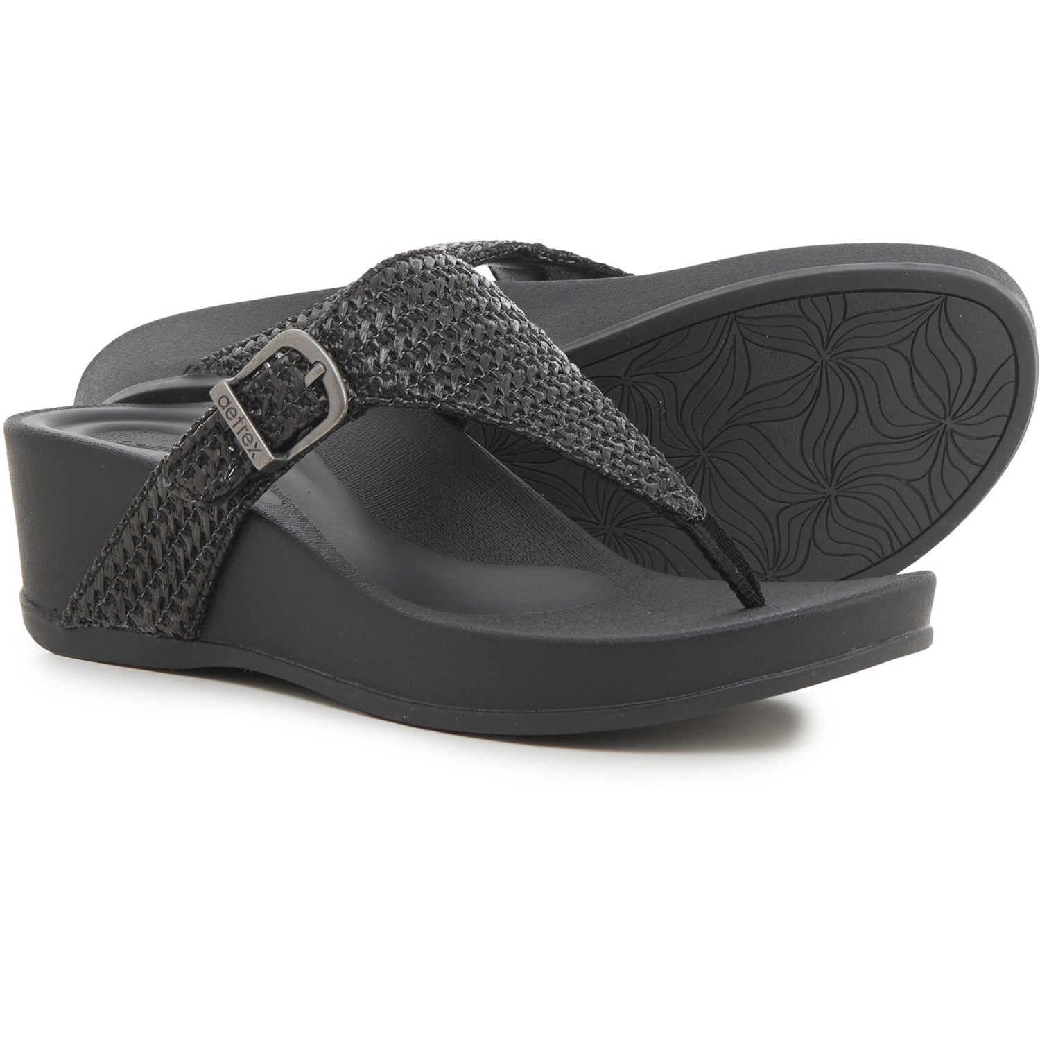 Aetrex Kate Woven Wedge Sandals (For Women) - Save 28%