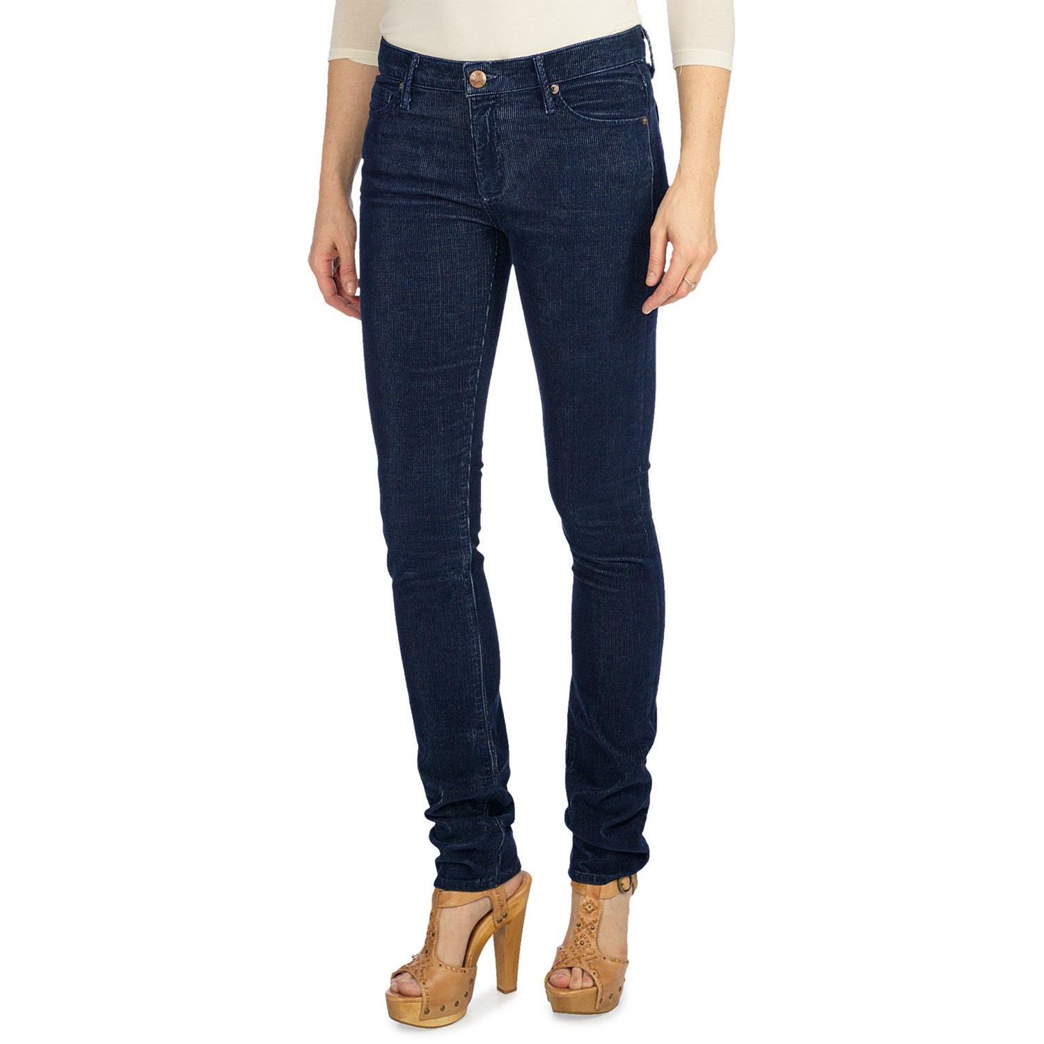 Agave Nectar Paloma Indigo Corduroy Skinny Jeans - Classic Fit (For Women)