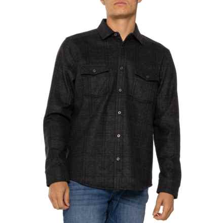 Age of Wisdom Flannel Stretch Knit Shirt - Long Sleeve in Black