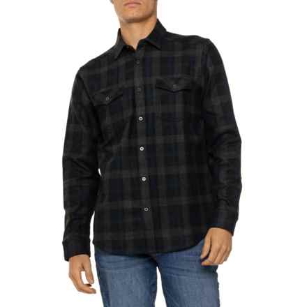 Age of Wisdom Flannel Stretch Knit Shirt - Long Sleeve in Charcoal