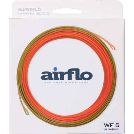 Airflo Superflo Nymph Indicator Floating Freshwater Fly Line - Weight Forward in Pale Orange/Lichen Green