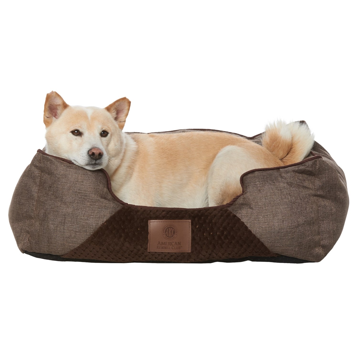 AKC Pixel and Burlap Orthopedic Dog Bed 25x21” Save 42