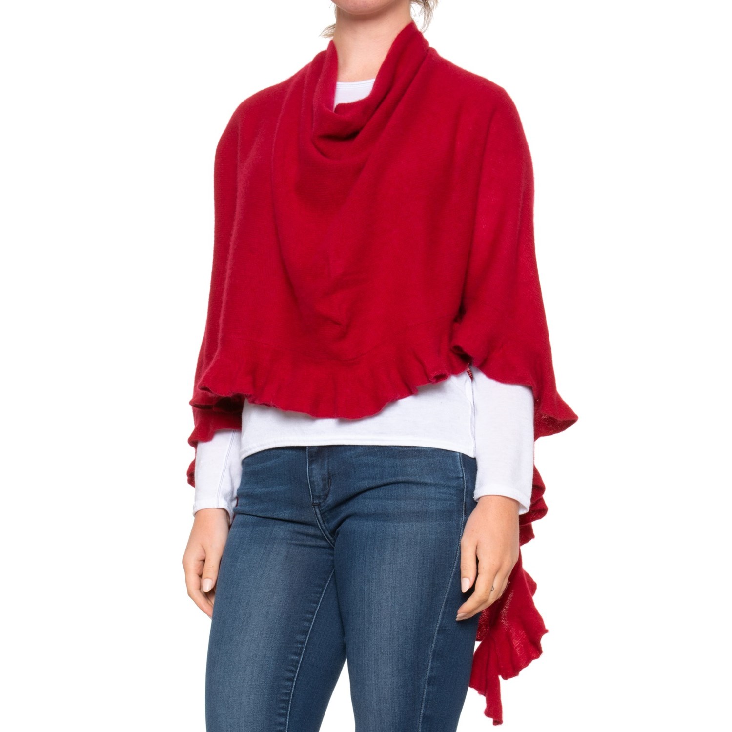 Alashan Cashmere Ruffle Edge Topper (for Women) - Save 50%