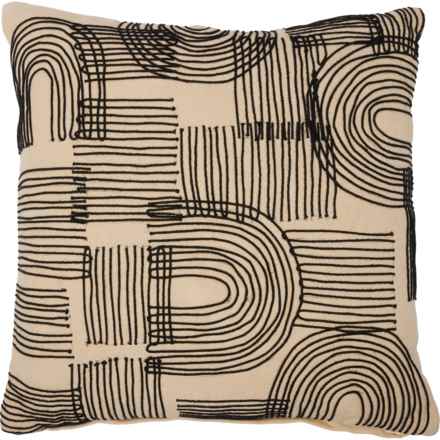 Alcove Sandro Abstract Throw Pillow - 20x20” in Black