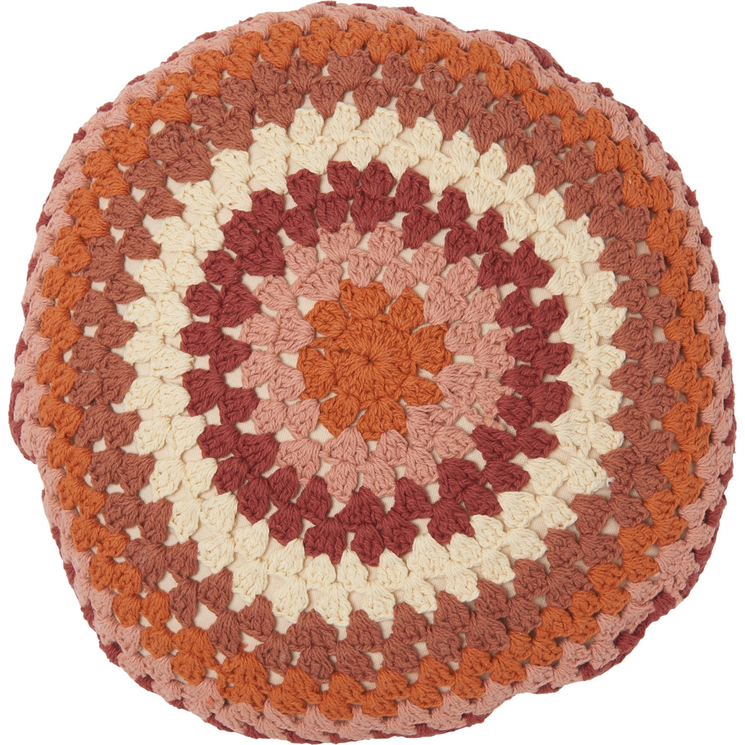 Alcove Terracotta Crochet Cover Throw Pillow 14” Save 50