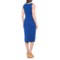 424YJ_2 Alison Andrews Asymmetrical Waist Wrap Solid Midi Dress - Scoop Neck, Sleeveless (For Women)