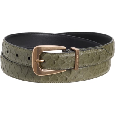 All Saints 25 mm Feather-Edge Snake Belt - Leather - Save 67% display picture 1