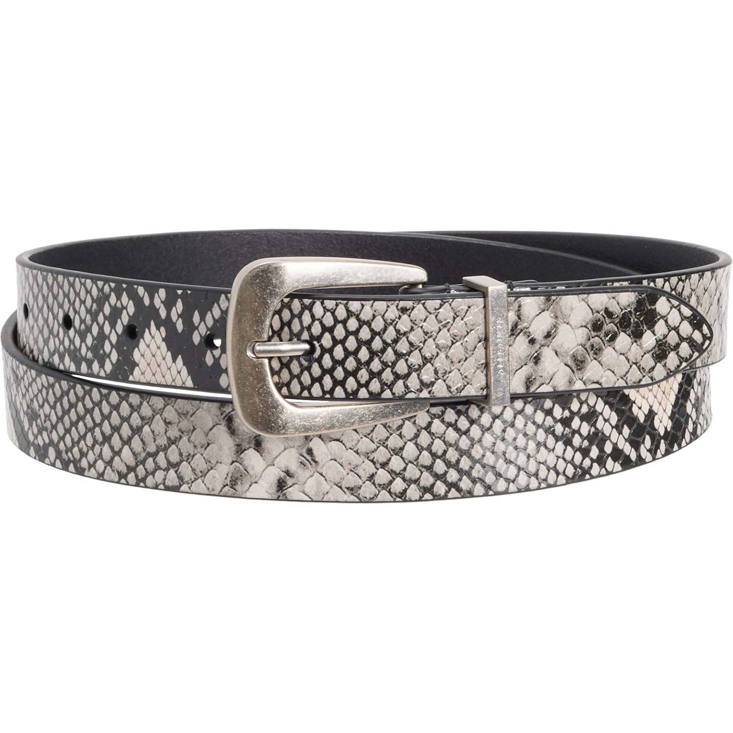 All Saints 25 mm Snake Print Belt - Leather - Save 67%