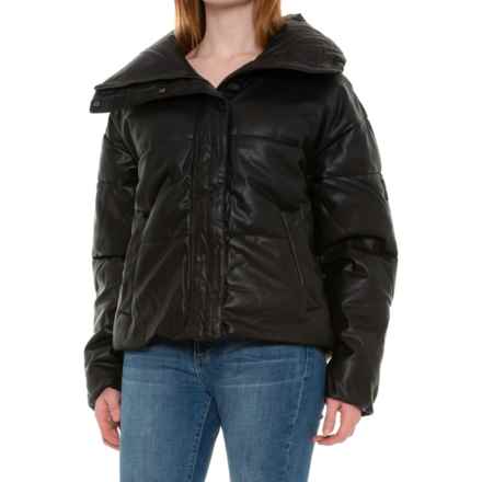Alp-n-Rock ANR Peak Puffer Jacket - Insulated in Black Faux Leather