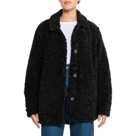 Alp-n-Rock Livi Shearling Shirt Jacket in Black