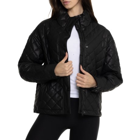 Alp-n-Rock Milano PrimaLoft® Faux Leather Jacket - Insulated in Black Faux Leather