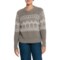 Alp-n-Rock Selena Fair Isle Sweater in Heather Taupe