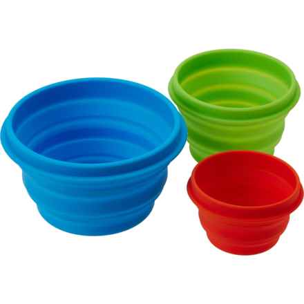 Alpine Mountain Gear Collapsible Silicone Bowls - 3-Pack in Multi
