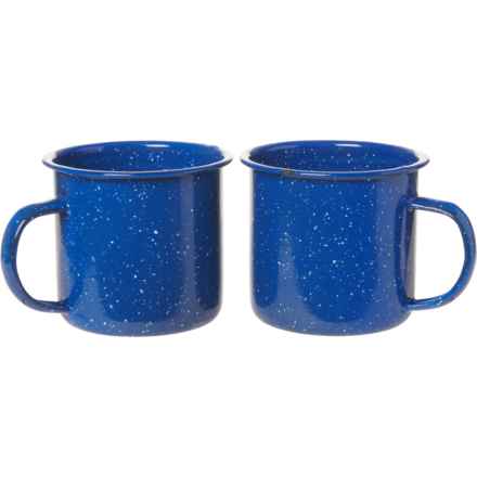 Alpine Mountain Gear Enamel Coffee Mug - Set of 2, 12 oz. in Blue