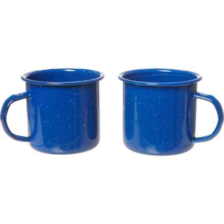 Alpine Mountain Gear Enamel Coffee Mugs - Set of 2, 12 oz. in Blue
