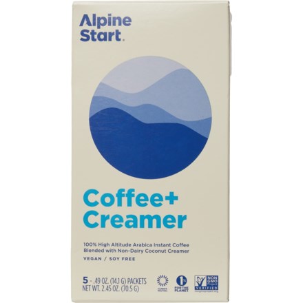 Alpine Start Instant Coffee and Creamer Packs - 5-Count in Multi