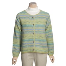 ALPS Gulf Shore Cotton Cardigan Sweater (For Women) in Pistachio - Closeouts