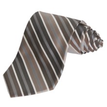 Altea Multi-Stripe Tie - Silk (For Men) in Tan - Closeouts