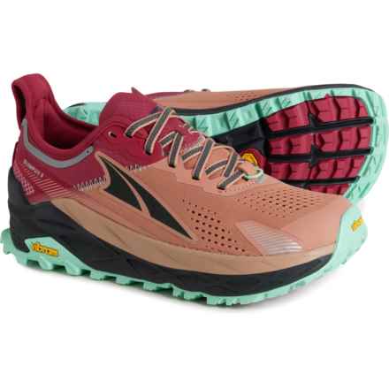 Altra Olympus 5 Trail Running Shoes (For Women) in Brown/Red