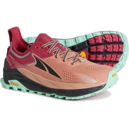 Altra Olympus 5 Trail Running Shoes (For Women) in Brown/Red