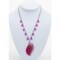 6446H_2 Aluma USA Mauve Lace-Purple Banded Agate Necklace - 18”+2”